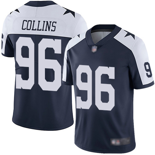 Men Dallas Cowboys Limited Navy Blue Maliek Collins Alternate #96 Vapor Untouchable Throwback NFL Jersey->dallas cowboys->NFL Jersey